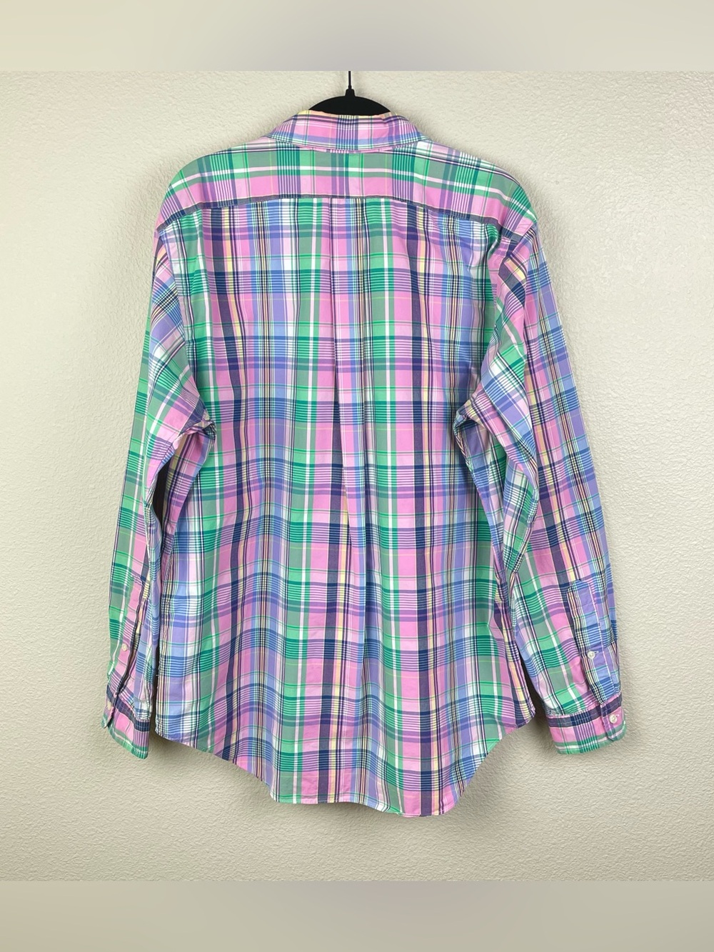 Ralph Lauren Men's Large Pastel Madras Plaid Classic Fix Button Down Shirt Oxfor - Picture 8 of 16